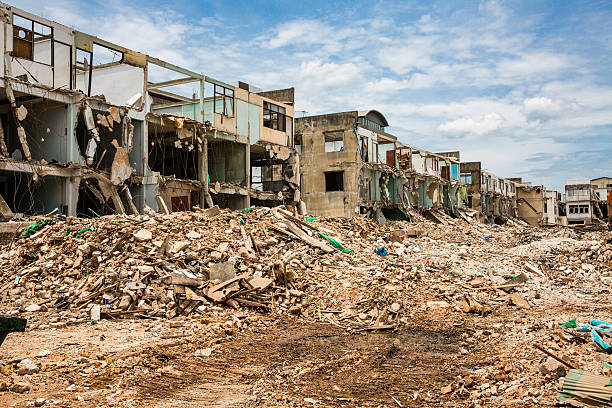 istock Demolition of buildings destroyed 629532176