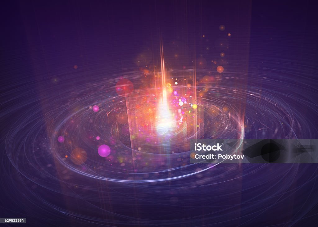 particle motion, scientific and technological background Fuel and Power Generation Stock Photo