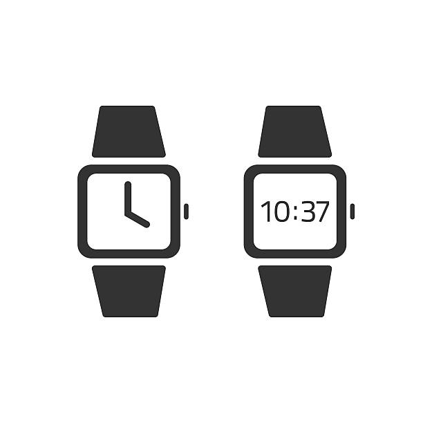 istock Watch icon vector isolated, wristwatches, digital and automatic hand watches 629533948