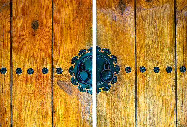istock Wooden Asian Style Doors 629534464