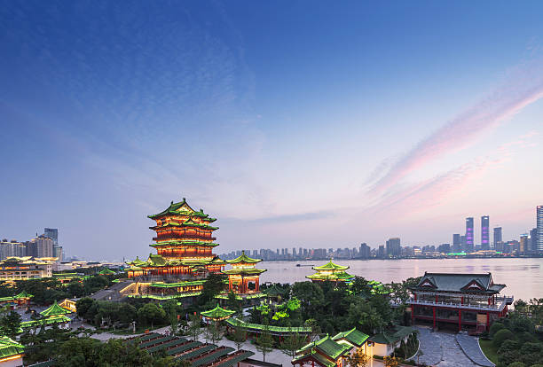 istock nanchang tengwang pavilion at night 629553514