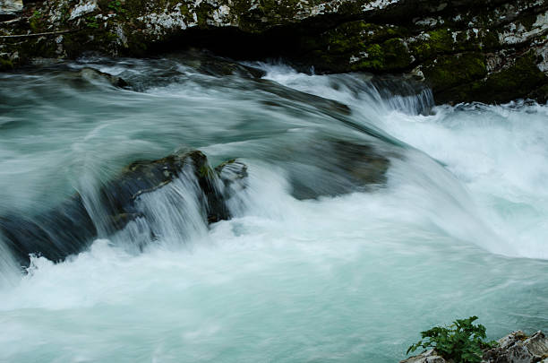 Small Vintgar Gorge Waterfall stock photo