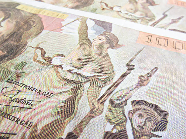 istock focus on Marianne over one hundred francs banknote 629558682