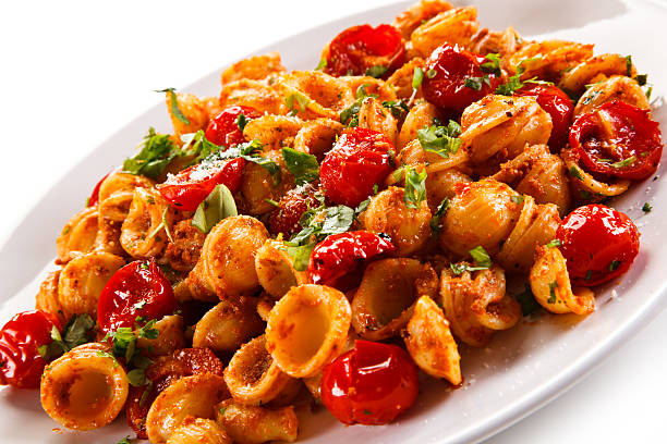 istock Pasta with meat, tomato sauce and parmesan 629558952