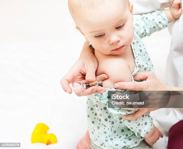 Child Vaccination Stock Photo - Download Image Now - Antibiotic, Baby - Human Age, Baby Girls