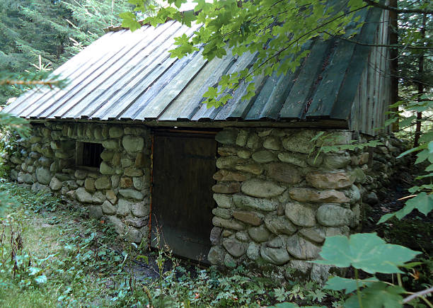 istock Old stone cottage in the woods 629570398