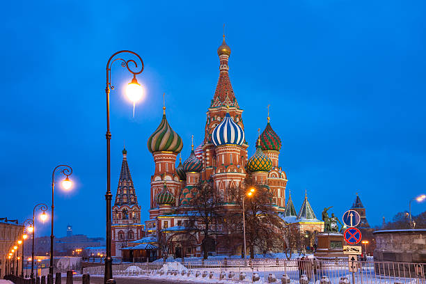 istock St. Basils Cathedral at night, Russia 629573508