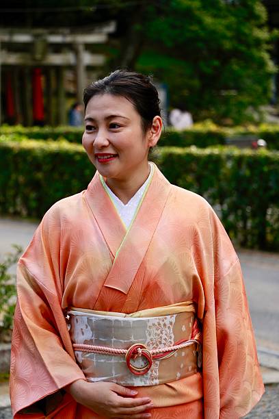 istock Japanese woman in kimono 629573898