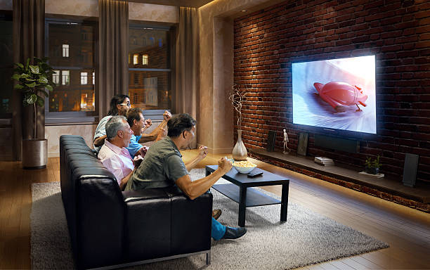 istock Adults watching Bobsleigh race at home 629580286