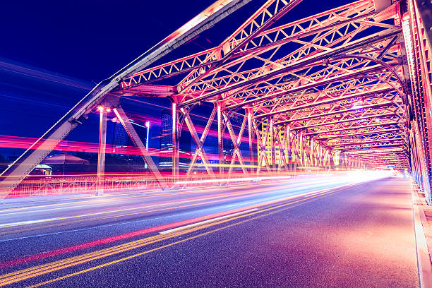 istock Shanghai Garden Bridge Traffic at night 629581654