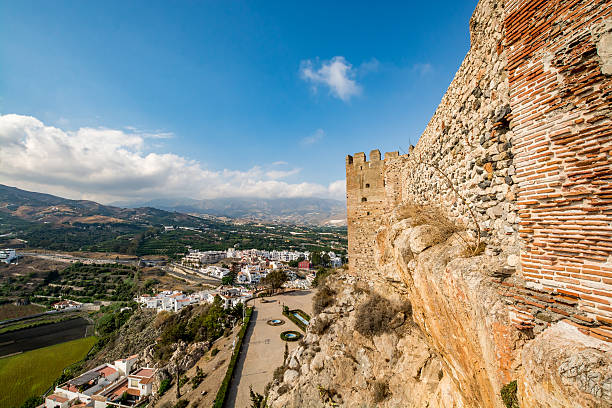 Salobrena, Spain - August 31, 2016: Spectacular view from Salobrena (Salobreña) castle