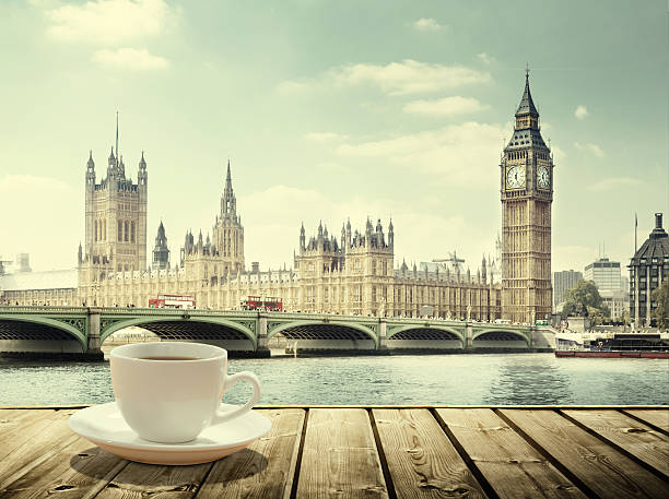 istock Big Ben and cup of coffee, London, UK 629587376