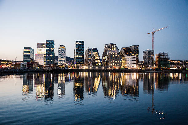 istock Modern office buildings in Oslo 629590012