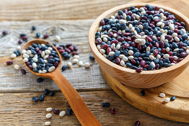 istock Bowl with red, white and black beans. 629590744