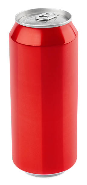 istock Red aluminum beer can 629591120