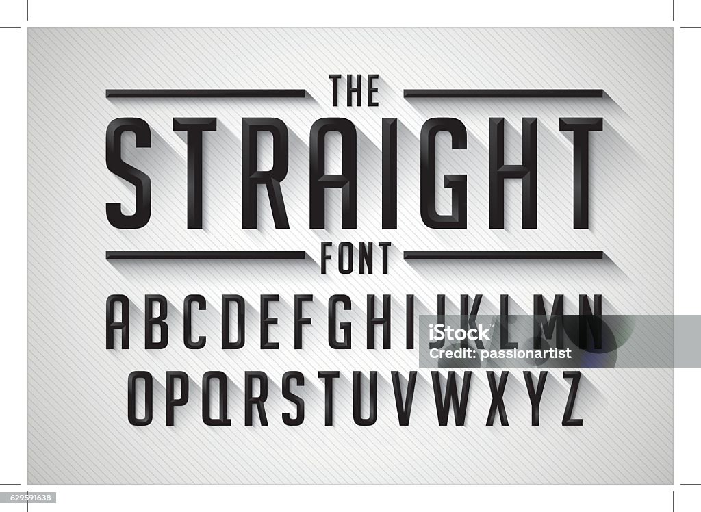 Bold alphabet Vector of stylized bold font and alphabet Typescript stock vector