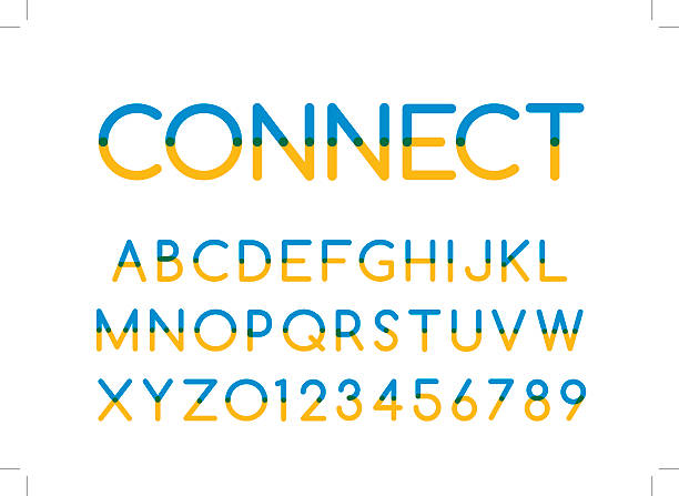 モダンなアルファベット - connect点のイラスト素材／クリップアート素材／マンガ素材／アイコン素材