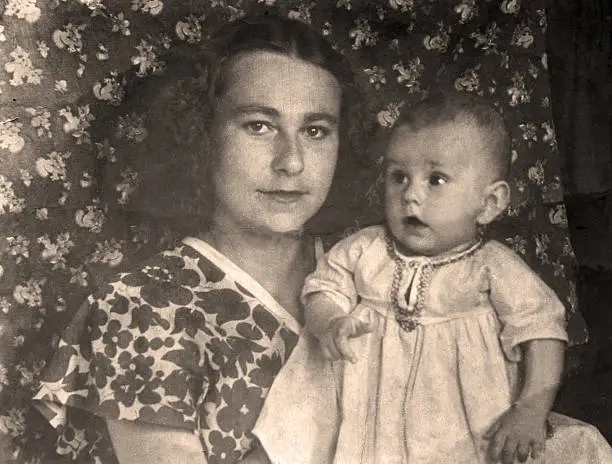 Photo of Vintage portrait,1951 year.