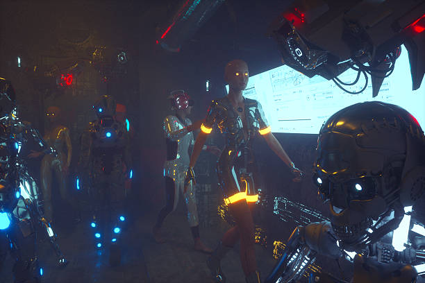 istock Futuristic urban bar scene 629601486