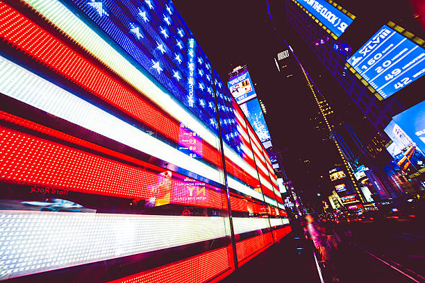 istock American Flag in Times Square NYC 629603824