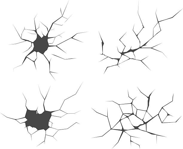 illustrations, cliparts, dessins animés et icônes de icônes vectorielles de fissures - bruise