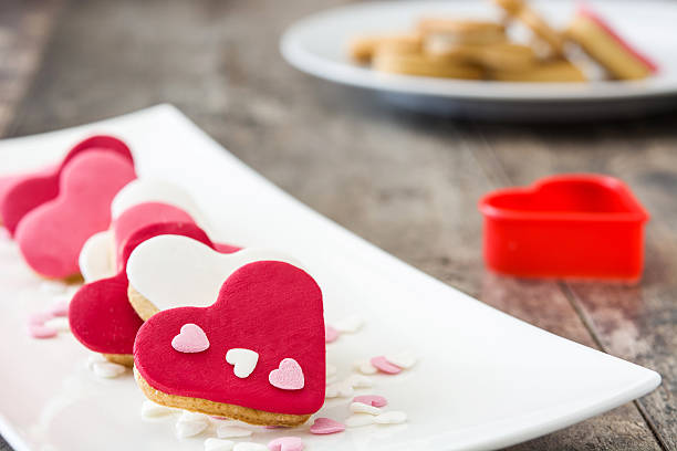 istock Valentine cookies with heart shape 629611160