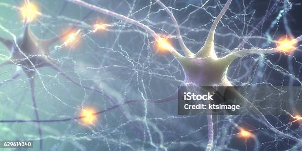 Neurons Electric Pulse Stock Photo - Download Image Now - Nerve Cell, Synapse, Human Nervous System