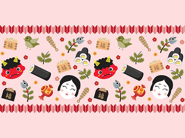 ilustraciones, imágenes clip art, dibujos animados e iconos de stock de diseño de tarjetas de eventos tradicionales japoneses - sushi cartoon food wallpaper pattern