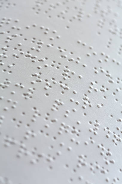 istock Braille white page of book with text 629623112