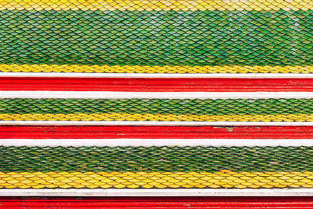 istock Roof tiles pattern of Thai temple. Abstract texture background. 629623860