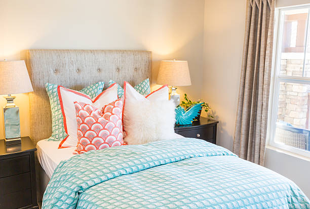 istock Vibrant Colored Interior Bedroom of House 629627520