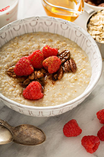 istock Homemade oatmeal for breakfast 629627616