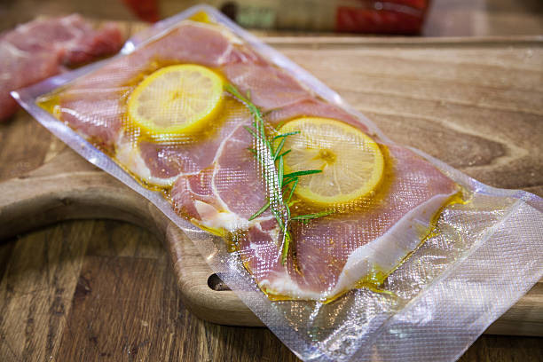 istock Sous vide steak in vacuumed package. 629630402