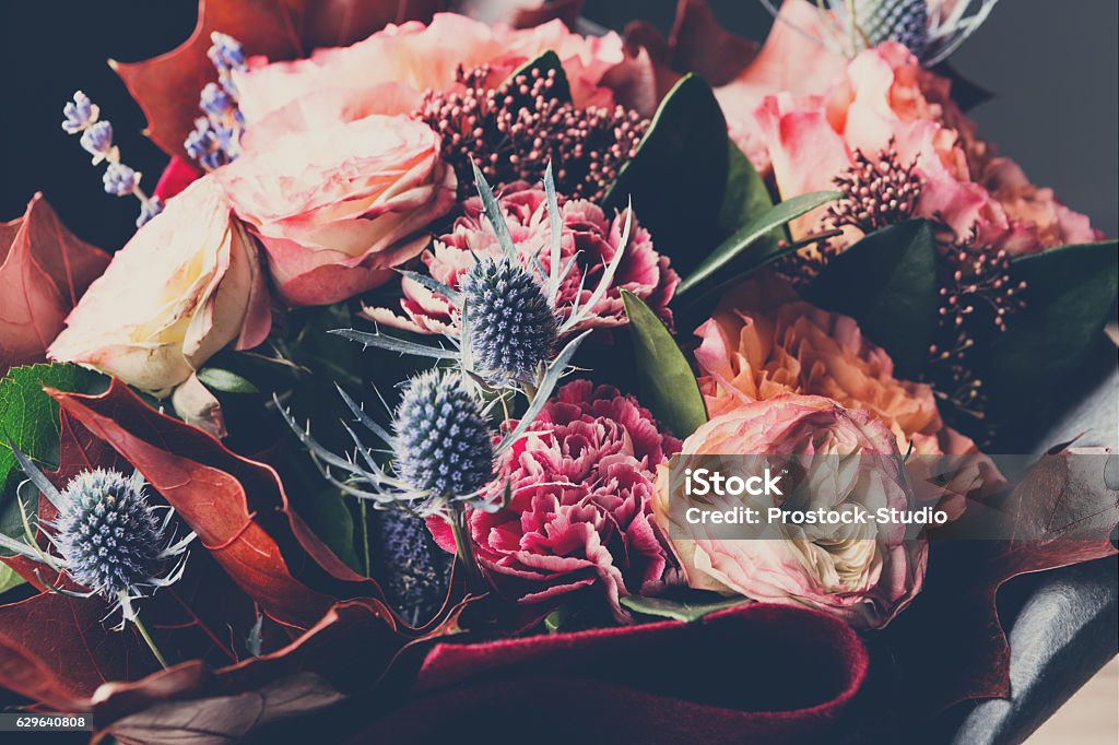 Belle composition de bouquet d’automne de fleurs et de feuilles de prairie séchées - Photo de Fleur - Flore libre de droits