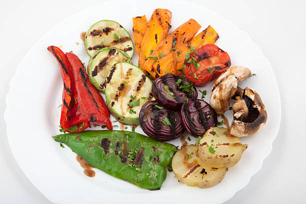 istock Closeup of delicious grilled vegetables 629641386