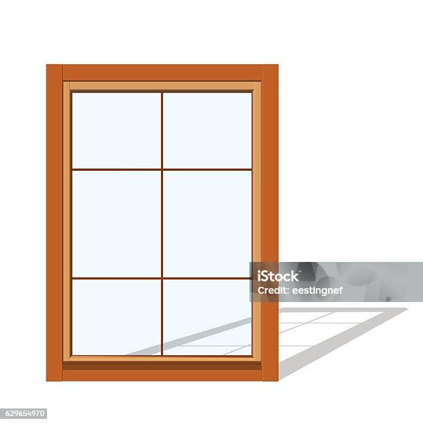 Closed Window Isolated On White Background Stock Illustration - Download Image Now - Architecture, Building Exterior, Business Finance and Industry