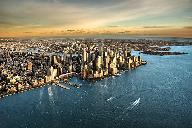istock Aerial view of Manhattan island 629656718