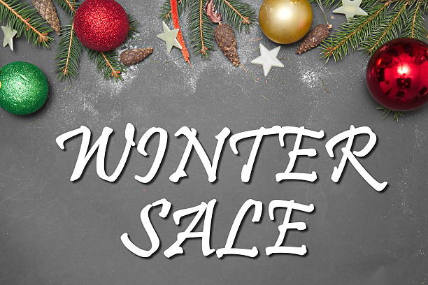 istock Christmas decoration with text WINTER SALE 629656814