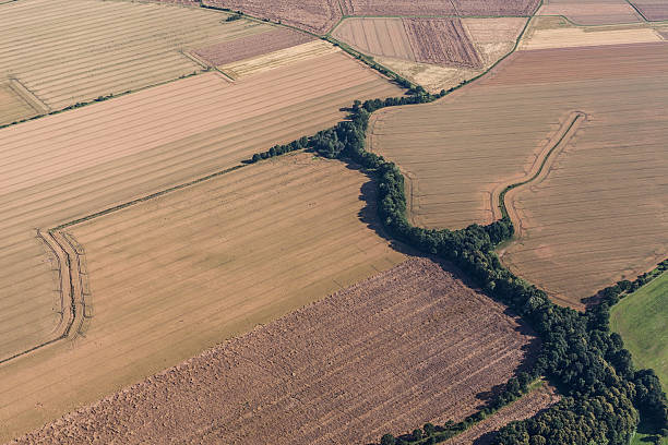 istock aerial view of green harvest fields 629657464