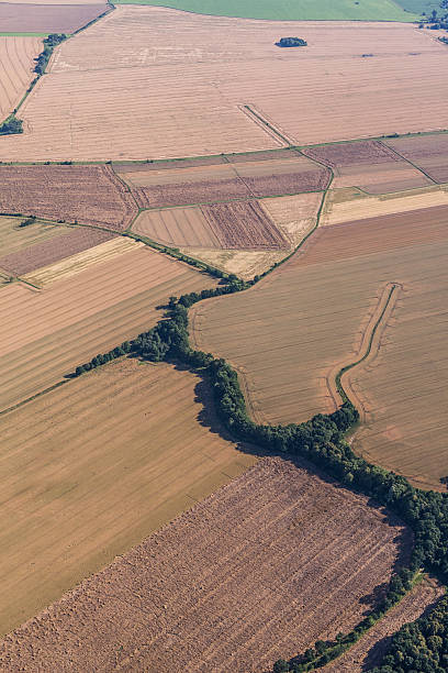 istock aerial view of green harvest fields 629657532