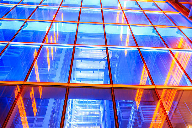 istock Modern skyscrapers glass wall background 629666930