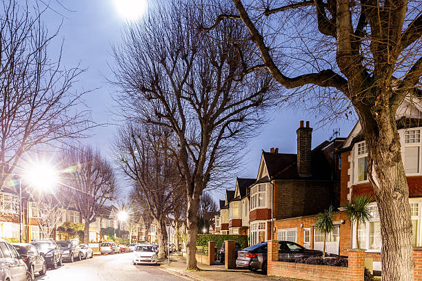 istock House decorated for Christmas in London 629676436