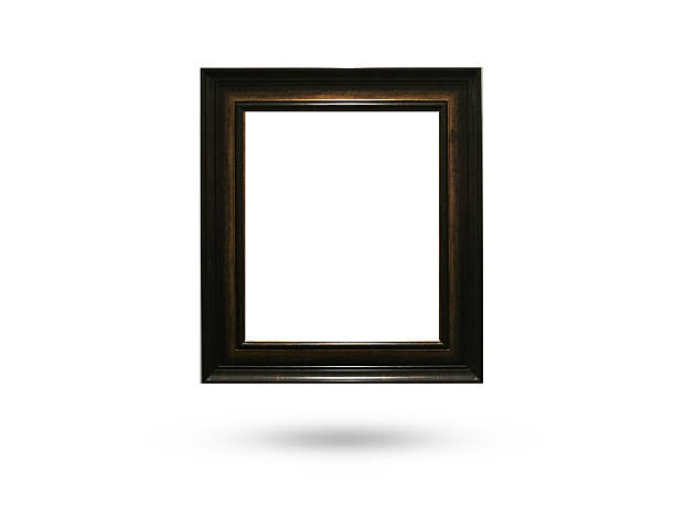 istock wooden picture frame on white background 629677764
