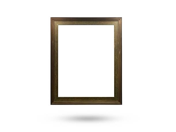 istock wooden picture frame on white background 629677832