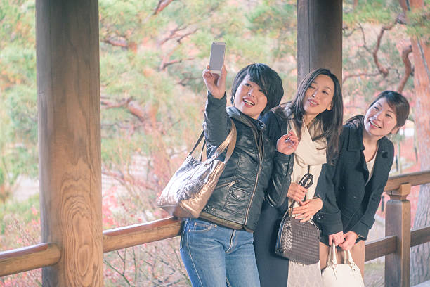 istock Taking selfie women at Tofukuji-Temple, Kyoto 629679184