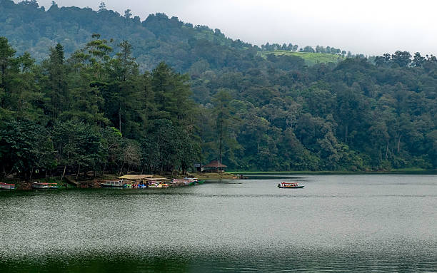 istock Beautiful scenery of huge lake, with trees 629679472