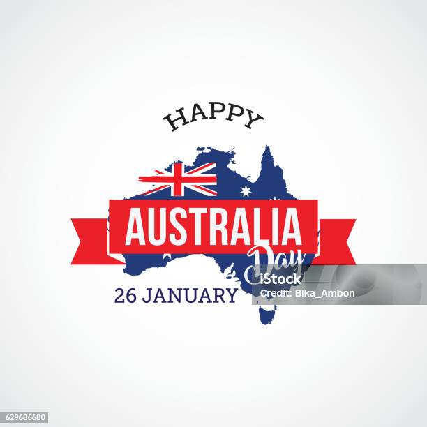 Happy Australia Day Stock Illustration - Download Image Now - 25-29 Years, Anniversary, Australia