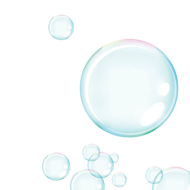 illustrations, cliparts, dessins animés et icônes de vecteur de bulles de savon sur fond bleu - soap sud