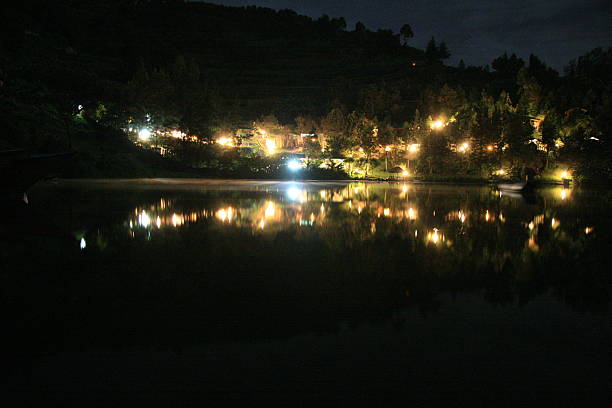 istock Night Scene - Lake Bunyoni, Kisori District, Uganda 629690154