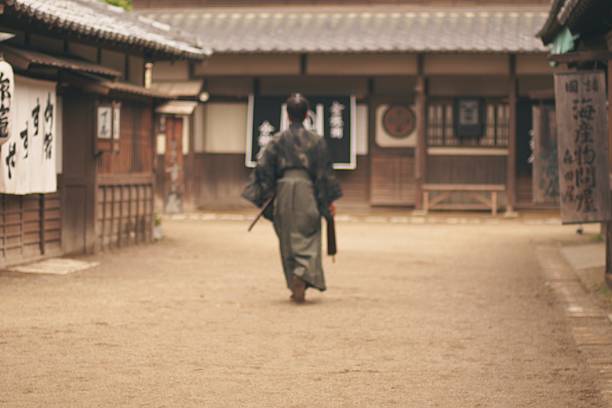 istock Samurai walking street in Edo Period 629694626
